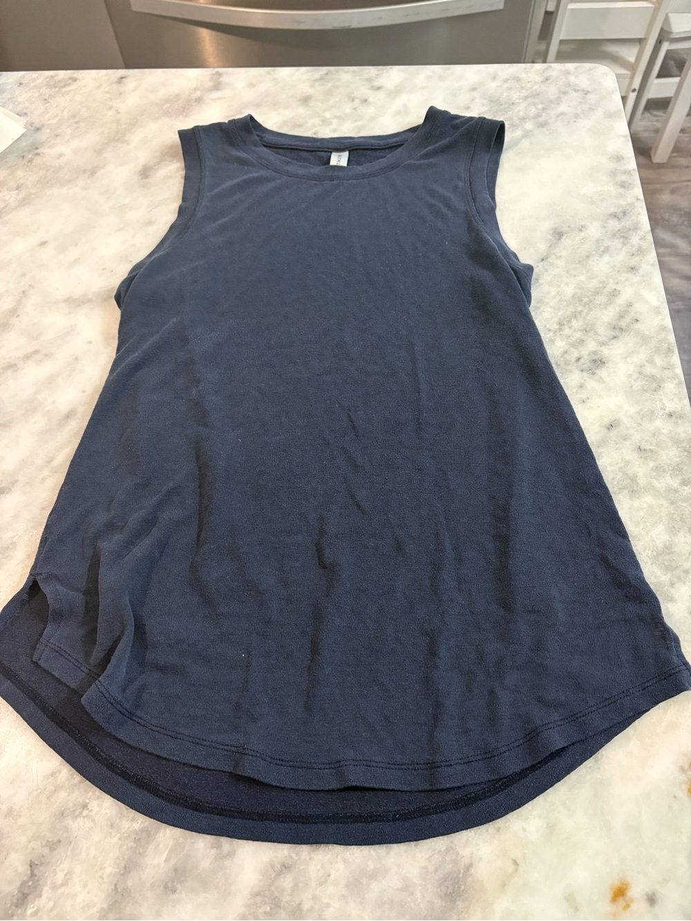 Athleta Navy Sleeveless Scoop Tank